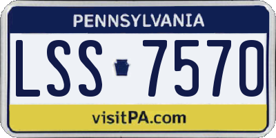 PA license plate LSS7570