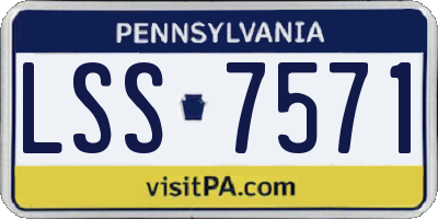 PA license plate LSS7571