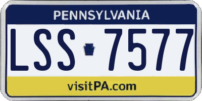 PA license plate LSS7577