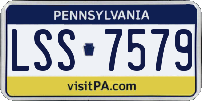 PA license plate LSS7579
