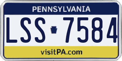 PA license plate LSS7584