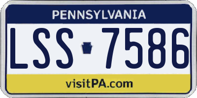 PA license plate LSS7586