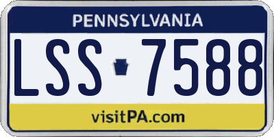 PA license plate LSS7588