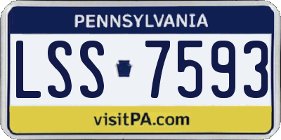 PA license plate LSS7593