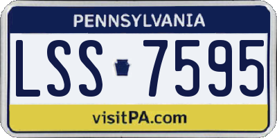 PA license plate LSS7595