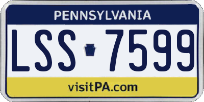 PA license plate LSS7599