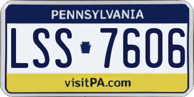 PA license plate LSS7606