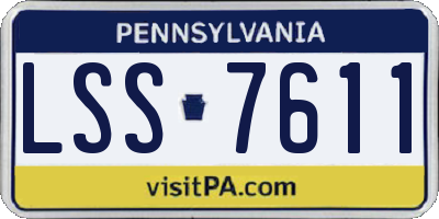 PA license plate LSS7611