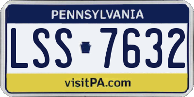 PA license plate LSS7632