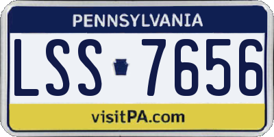 PA license plate LSS7656
