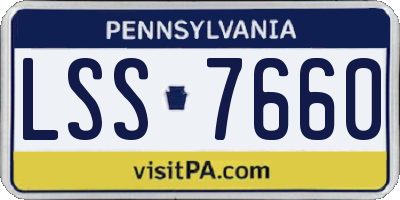 PA license plate LSS7660