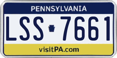 PA license plate LSS7661