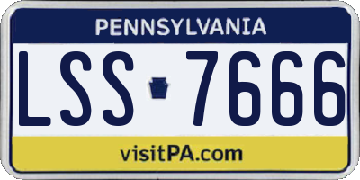 PA license plate LSS7666