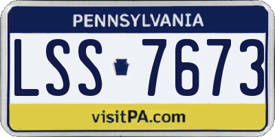 PA license plate LSS7673