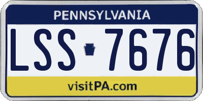 PA license plate LSS7676
