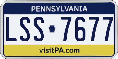 PA license plate LSS7677