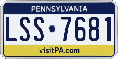 PA license plate LSS7681