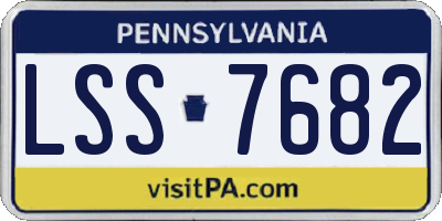 PA license plate LSS7682