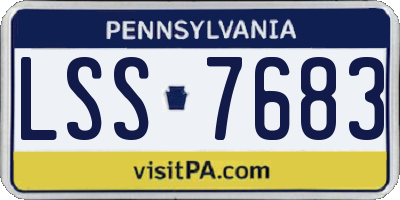 PA license plate LSS7683
