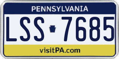 PA license plate LSS7685