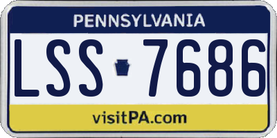 PA license plate LSS7686