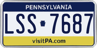 PA license plate LSS7687
