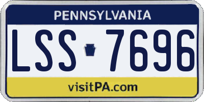 PA license plate LSS7696