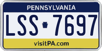 PA license plate LSS7697