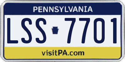 PA license plate LSS7701