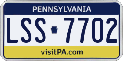 PA license plate LSS7702