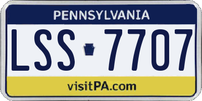 PA license plate LSS7707