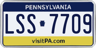 PA license plate LSS7709