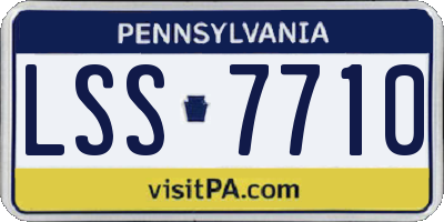 PA license plate LSS7710