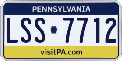 PA license plate LSS7712