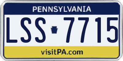 PA license plate LSS7715