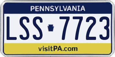 PA license plate LSS7723