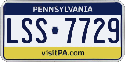 PA license plate LSS7729