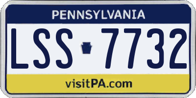 PA license plate LSS7732