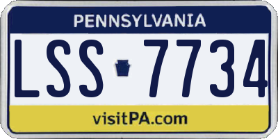 PA license plate LSS7734