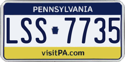 PA license plate LSS7735