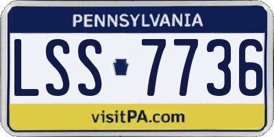 PA license plate LSS7736