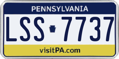 PA license plate LSS7737