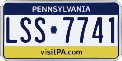 PA license plate LSS7741