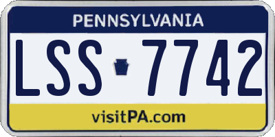 PA license plate LSS7742
