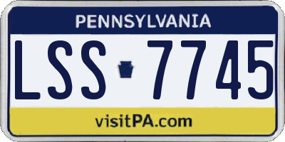 PA license plate LSS7745