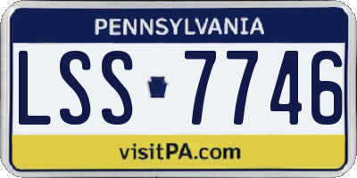 PA license plate LSS7746