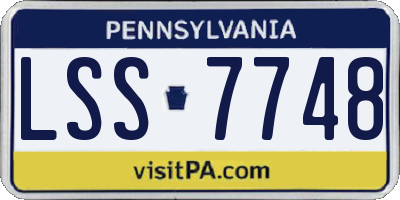 PA license plate LSS7748