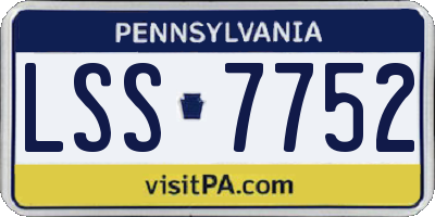 PA license plate LSS7752