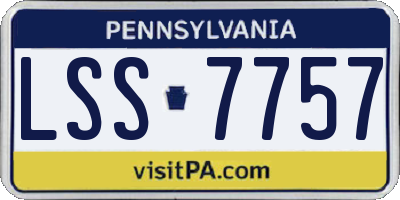 PA license plate LSS7757