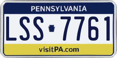 PA license plate LSS7761